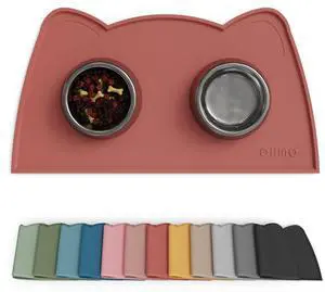 - Cat Food Mat, Silicone Pet Feeding Mat for Floor Non-Skid Waterproof Dog Water Bowl Tray, Easy to Clean Pet Placemat (Erythrinus, 18 * 9.8'') - Cat Food Mat, Silicone Pet Feeding Mat for Floor Non-Skid Waterproof Dog Water Bowl Tray, Easy to Clean Pet Placemat (Erythrinus, 18 * 9.8'')