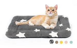 Cat Bed for Indoor Cats Washable Dog Crate Pad Cute Star Dog Bed Mat for Small Dogs Pet Kennel Pad for Cage Soft Flat Puppy Kitten Cushion Sleeping Anti-Slip Grey 22 x 13 Cat Bed for Indoor Cats Washable Dog Crate Pad Cute Star Dog Bed Mat for Small Dogs Pet Kennel Pad for Cage Soft Flat Puppy Kitten Cushion Sleeping Anti-Slip Grey 22 x 13