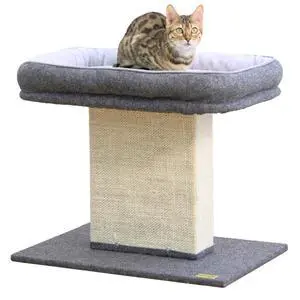 Cat Perch with Washable Replaceable Bed & Wide Sisal Scratching Post Cat Perch with Washable Replaceable Bed & Wide Sisal Scratching Post