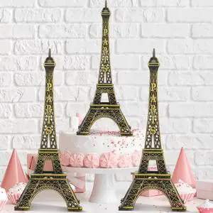 3 Pcs 6 Inch Eiffel Tower Cake Topper Paris Small Eiffel Tower Centerpiece for Tables Top Mini Statue Figurine Home Decoration for Souvenirs Christmas Party Ornament 3 Pcs 6 Inch Eiffel Tower Cake Topper Paris Small Eiffel Tower Centerpiece for Tables Top Mini Statue Figurine Home Decoration for Souvenirs Christmas Party Ornament