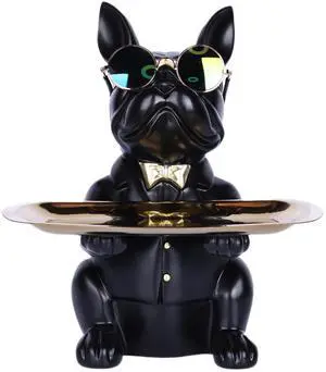 French Bulldog Gifts Key Holder Candy Dish Tray Home Decor Resin Butler Statue Key Bowl Entryway Table Frenchie Dog Sculpture Dining Table Decor Office Small Object Tray (Black) French Bulldog Gifts Key Holder Candy Dish Tray Home Decor Resin Butler Statue Key Bowl Entryway Table Frenchie Dog Sculpture Dining Table Decor Office Small Object Tray (Black)