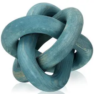 3 Link Wood Knot Decor Rustic Home Décor Accents Hand Carved Coffee Table Decoration, Boho Chain Link Decoration, Modern Shelf, Rustic Objects for Home Living Room Bedroom(Blue) 3 Link Wood Knot Decor Rustic Home Décor Accents Hand Carved Coffee Table Decoration, Boho Chain Link Decoration, Modern Shelf, Rustic Objects for Home Living Room Bedroom(Blue)