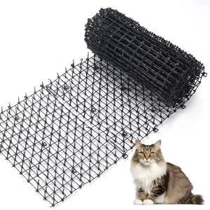 6.5ft Cat Scat Mat with Soft Spikes, Humane Indoor/Outdoor Cat Deterrent Mat for Garden, Countertops & Furniture, 78" x 11" Plastic Repellent Strip 6.5ft Cat Scat Mat with Soft Spikes, Humane Indoor/Outdoor Cat Deterrent Mat for Garden, Countertops & Furniture, 78" x 11" Plastic Repellent Strip