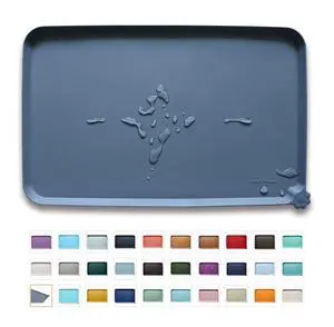 Waterproof Pet Feeding Mats with High Lips - Multiple Size and Colors for Dogs, Cats & Others-G Waterproof Pet Feeding Mats with High Lips - Multiple Size and Colors for Dogs, Cats & Others-G