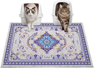 Cat Litter Mat with Non-Slip Bottom Litter Box Mat 33"X22" Litter Trapping Mat Easy to Clean Washable Cat Food Mat for Kitty,L Cat Litter Mat with Non-Slip Bottom Litter Box Mat 33"X22" Litter Trapping Mat Easy to Clean Washable Cat Food Mat for Kitty,L