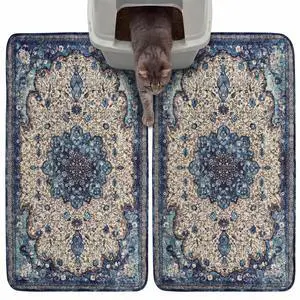 Cat Litter Mat 2 Pack, 18x28 Machine Washable Trapping Mats for Cats, Super Absorbent & Urine-Proof Cat Litter Box Mat for Floor, Waterproof & Non Slip Kitty Litter Rug Cat Litter Mat 2 Pack, 18x28 Machine Washable Trapping Mats for Cats, Super Absorbent & Urine-Proof Cat Litter Box Mat for Floor, Waterproof & Non Slip Kitty Litter Rug