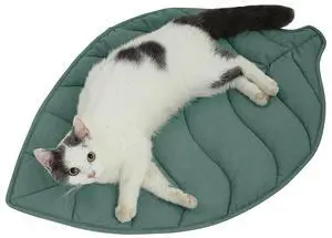 30 X 20 Inch Leaf Shaped Cotton Cat Bed Pad, Warming Cat Mat, Pet Warming Pad for Cats, Warmer Mat for Feral and Indoor Cats, 2025 Enlarged and Thickened Leaf Beds 30 X 20 Inch Leaf Shaped Cotton Cat Bed Pad, Warming Cat Mat, Pet Warming Pad for Cats, Warmer Mat for Feral and Indoor Cats, 2025 Enlarged and Thickened Leaf Beds