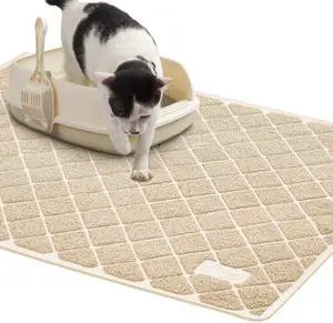 Premium Cat Litter Mat, Litter Box Mat with Non-Slip and Waterproof Backing, Litter Trapping Mat Soft on Kitty Paws and Easy to Clean, Cat Mat Traps Litter from Box Premium Cat Litter Mat, Litter Box Mat with Non-Slip and Waterproof Backing, Litter Trapping Mat Soft on Kitty Paws and Easy to Clean, Cat Mat Traps Litter from Box