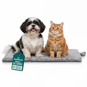 ThermaNAP Self Warming Cat Mat, Dog Bed for Crates with Self-Warming Technology for Cozy Rest, Fully Machine Washable, Small, Plush Faux Fur, Gray ThermaNAP Self Warming Cat Mat, Dog Bed for Crates with Self-Warming Technology for Cozy Rest, Fully Machine Washable, Small, Plush Faux Fur, Gray