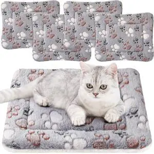 4 Pack Ultra Soft Dog Cat Bed Mat Small Animal Guinea Pig Bed with Cute Print Reversible Fleece Dog Crate Kennel Pad Cozy Washable Thickened Hamster Pet Beds Mat(13 x 19 Inches,Light Gray) 4 Pack Ultra Soft Dog Cat Bed Mat Small Animal Guinea Pig Bed with Cute Print Reversible Fleece Dog Crate Kennel Pad Cozy Washable Thickened Hamster Pet Beds Mat(13 x 19 Inches,Light Gray)