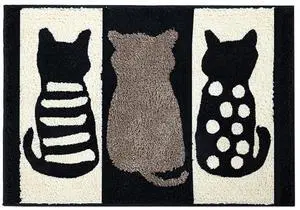 Cat Bathroom Rug Cute Water Absorb Non Slip Bath Room Rug Soft Microfiber Entryway Doormat for Shower Room Carpet White and Black Bath Mat 25.5 X 17.5 in Cat Bathroom Rug Cute Water Absorb Non Slip Bath Room Rug Soft Microfiber Entryway Doormat for Shower Room Carpet White and Black Bath Mat 25.5 X 17.5 in