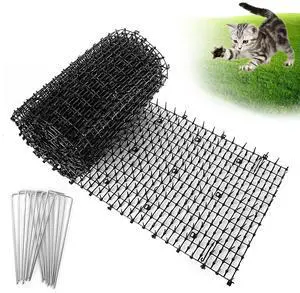 13Ft x 12 Inch Scat Mat for Cats, Cat Scat Mat with Spikes, Anti-Cats Deterrent Mat, Pet Repellent Mat, Cat Digging Stopper Prickle Strip for Indoor Outdoor Sofa Furniture with Garden Staples 13Ft x 12 Inch Scat Mat for Cats, Cat Scat Mat with Spikes, Anti-Cats Deterrent Mat, Pet Repellent Mat, Cat Digging Stopper Prickle Strip for Indoor Outdoor Sofa Furniture with Garden Staples