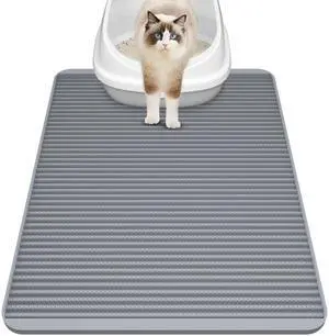 Silicone Cat Litter Mat - 31' x 23' Waterproof Large Kitty Mat, Non-Slip, Durable, Easy Clean & Washable Cat Litter Tray Mat for Scatter Control Silicone Cat Litter Mat - 31' x 23' Waterproof Large Kitty Mat, Non-Slip, Durable, Easy Clean & Washable Cat Litter Tray Mat for Scatter Control