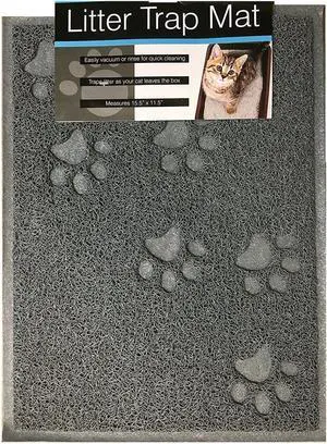 Cat Litter Mat. Traps Litter. Soft Non-Slip Surface. Easy to Clean. 11.5 x 15.75 in Gray Mat for Litter Box Area Cat Litter Mat. Traps Litter. Soft Non-Slip Surface. Easy to Clean. 11.5 x 15.75 in Gray Mat for Litter Box Area