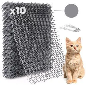 10 Pack Extra Large Cat Scat Mat for Cats - Cat Spike Mat 16.5 x 13.4 Inch with 1 Inch Spikes is Perfect to Keep Cats Away Indoor and Outdoor 10 Pack Extra Large Cat Scat Mat for Cats - Cat Spike Mat 16.5 x 13.4 Inch with 1 Inch Spikes is Perfect to Keep Cats Away Indoor and Outdoor