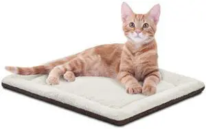 Self-Warming Cat Bed Pad, Self Heating Pad for Outdoor Cat Houses, Warming Mat for Indoor Pet Beds & Furniture, Reversible Blanket, Machine Washable, Small 21 X 17 Oatmeal/ Chocolate Self-Warming Cat Bed Pad, Self Heating Pad for Outdoor Cat Houses, Warming Mat for Indoor Pet Beds & Furniture, Reversible Blanket, Machine Washable, Small 21 X 17 Oatmeal/ Chocolate