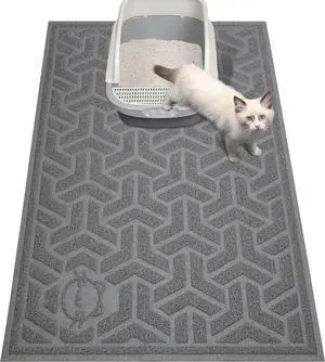 Cat Litter Mat, Litter Trapping Mat Soft on Kitty Paws, Large Litter Box Mat 35" x 24" Scatter Control for Indoor Cats Waterproof and Extra Large Pretty Litters Carpet Cat Litter Mat, Litter Trapping Mat Soft on Kitty Paws, Large Litter Box Mat 35" x 24" Scatter Control for Indoor Cats Waterproof and Extra Large Pretty Litters Carpet
