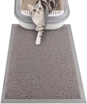 Cat Litter Mat, 20x15 in Litters Box Mat Waterproof Non-Slip Easy to Clean Washable Trapping Mat for Kitty(Gray) Cat Litter Mat, 20x15 in Litters Box Mat Waterproof Non-Slip Easy to Clean Washable Trapping Mat for Kitty(Gray)