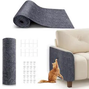 78.7"X15.8" Cat Scratching Mat, Self-Adhesive Cat Scratch Carpet, DIY Cats Scratch Furniture Protector for Couch, Sofa, Wall & Door, Durable Furniture Guards Couch Scratcher from Cats Claws, Dark Grey 78.7"X15.8" Cat Scratching Mat, Self-Adhesive Cat Scratch Carpet, DIY Cats Scratch Furniture Protector for Couch, Sofa, Wall & Door, Durable Furniture Guards Couch Scratcher from Cats Claws, Dark Grey