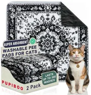 Washable Pee Pads for Cats & Dogs - Super Absorbent Reusable Cat Litter Mat & Puppy Training Pads - 100% Waterproof, Leak-Proof & Non-Slip Whelping Pads for Pet Housebreaking Washable Pee Pads for Cats & Dogs - Super Absorbent Reusable Cat Litter Mat & Puppy Training Pads - 100% Waterproof, Leak-Proof & Non-Slip Whelping Pads for Pet Housebreaking