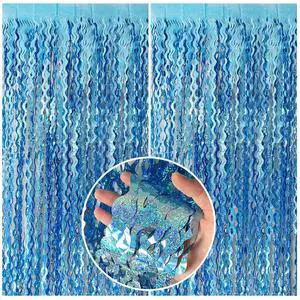 Tinsel Foil Fringe Curtains Wavy Backdrop for Parties Sparkle Metallic Wavy Foil Fringe Backdrop Curtain for Party Decorations Photo Booth Props for Birthday Graduation Wedding Tinsel Foil Fringe Curtains Wavy Backdrop for Parties Sparkle Metallic Wavy Foil Fringe Backdrop Curtain for Party Decorations Photo Booth Props for Birthday Graduation Wedding