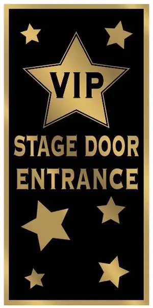 VIP Stage Door Entrance Door Cover, Hollywood Red Carpet Party Decoration & Awards Night Decor, Celebrity Movie Megastar Door Covering, 5' x 30" VIP Stage Door Entrance Door Cover, Hollywood Red Carpet Party Decoration & Awards Night Decor, Celebrity Movie Megastar Door Covering, 5' x 30"