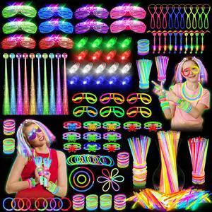 Glow in the Dark Party Supplies, 264 PCS Light Up Party Favors with LED Glasses,Glow Sticks,Finger Lights,LED Hair Clips,Slingshot,Glasses Molds,Butterfly Bracelet for Birthday,Raves,New Year Glow in the Dark Party Supplies, 264 PCS Light Up Party Favors with LED Glasses,Glow Sticks,Finger Lights,LED Hair Clips,Slingshot,Glasses Molds,Butterfly Bracelet for Birthday,Raves,New Year