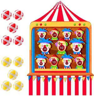 Carnival Birthday Party Decorations - Dart Board with 10 Sticky Balls,Felt Cloth Circus Theme Party Decorations, 19.1x13.4 Inches Fun Outdoor & Indoor Family Game for Birthday Carnival Birthday Party Decorations - Dart Board with 10 Sticky Balls,Felt Cloth Circus Theme Party Decorations, 19.1x13.4 Inches Fun Outdoor & Indoor Family Game for Birthday