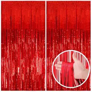 2 Pack Red Streamers Party Backdrop Christmas Decorations Foil Fringe Backdrop Curtains Carnival Casino Theme Birthday New Year Holiday Celebration Bachelorette Party Decorations Supplies 2 Pack Red Streamers Party Backdrop Christmas Decorations Foil Fringe Backdrop Curtains Carnival Casino Theme Birthday New Year Holiday Celebration Bachelorette Party Decorations Supplies