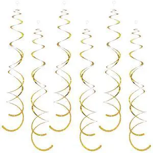 30 Pieces Gold Hanging Swirl Decorations Sparkle Golden Plastic Streamers Ceiling Decorations Wedding Bachelorette Baby Shower Birthday Party Anniversary Graduation Christmas New Year Decorations 30 Pieces Gold Hanging Swirl Decorations Sparkle Golden Plastic Streamers Ceiling Decorations Wedding Bachelorette Baby Shower Birthday Party Anniversary Graduation Christmas New Year Decorations