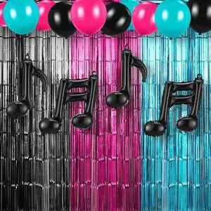 22 Pcs Music Party Decoration Karaoke Rose Red Blue Black Tinsel Curtains Musical Note Balloons and Music Balloons Musical Party Decoration for Kpop Disco Birthday Parties Photo Props 22 Pcs Music Party Decoration Karaoke Rose Red Blue Black Tinsel Curtains Musical Note Balloons and Music Balloons Musical Party Decoration for Kpop Disco Birthday Parties Photo Props