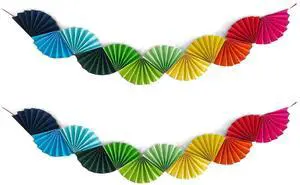Banner Garland Fan-Shaped, Rainbow Colors Wall Decor Party Decorations for Birthday Wedding College Nurse Graduation Holiday New Year, Festive Supplies Banner Garland Fan-Shaped, Rainbow Colors Wall Decor Party Decorations for Birthday Wedding College Nurse Graduation Holiday New Year, Festive Supplies