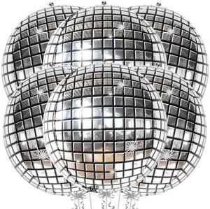 , Big Silver Disco Ball Balloons - 22 Inch, Pack of 6 | Disco Party Decorations, 4D Sphere Disco Balloons for 70s Theme Party Decor, Bachelorette Party Decorations | Graduation Decorations 2026 , Big Silver Disco Ball Balloons - 22 Inch, Pack of 6 | Disco Party Decorations, 4D Sphere Disco Balloons for 70s Theme Party Decor, Bachelorette Party Decorations | Graduation Decorations 2026
