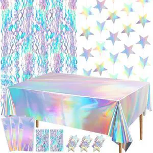 8 PCS Iridescent Kpop Party Decorations Twinkle Little Star Streamers Hanging Banner Tablecloths Disposable Tinsel Foil Fringe Curtains Wavy Backdrop Birthday Baby Bridal Shower Decor 8 PCS Iridescent Kpop Party Decorations Twinkle Little Star Streamers Hanging Banner Tablecloths Disposable Tinsel Foil Fringe Curtains Wavy Backdrop Birthday Baby Bridal Shower Decor
