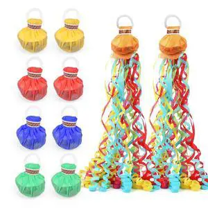 10Pack Colorful Streamer Poppers, No Mess Multi-Color Paper Crackers, Hand Throw Confetti Streamers for Birthday, Wedding, Party Celebrations 10Pack Colorful Streamer Poppers, No Mess Multi-Color Paper Crackers, Hand Throw Confetti Streamers for Birthday, Wedding, Party Celebrations