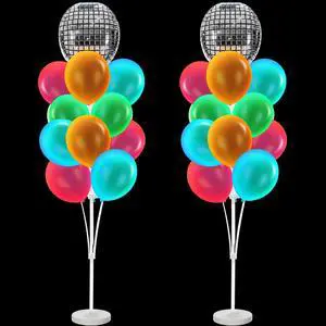 2 Sets Balloon Tower Stand Kit, Pcs 12 Inch Balloons, and 2 Pcs Balloons, Entire Balloon Column Kit for Theme Birthday, Carnival Party Decoration(32,Disco) 2 Sets Balloon Tower Stand Kit, Pcs 12 Inch Balloons, and 2 Pcs Balloons, Entire Balloon Column Kit for Theme Birthday, Carnival Party Decoration(32,Disco)
