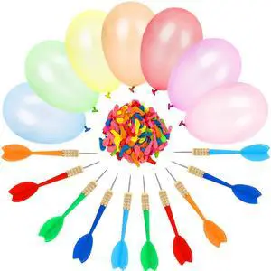 1000PCS Carnival Games Darts & Balloons Set, 6inch Circus Decorations Water Balloons with 10PCS Darts for Carnival Party Supplies 1000PCS Carnival Games Darts & Balloons Set, 6inch Circus Decorations Water Balloons with 10PCS Darts for Carnival Party Supplies