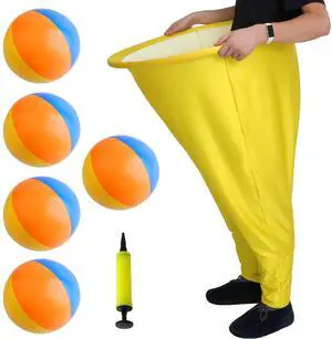Granny Pants Yard Game Set for Adults, Oversized Granny Pants with 5 Bouncy Balls and 1 Pump, Giant Stretchy Pants, Fun Tossing Games Props for Outdoor Parties, Group Gatherings and Family(Yellow) Granny Pants Yard Game Set for Adults, Oversized Granny Pants with 5 Bouncy Balls and 1 Pump, Giant Stretchy Pants, Fun Tossing Games Props for Outdoor Parties, Group Gatherings and Family(Yellow)