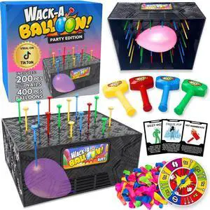 Wack A Balloon Party Edition Pop Game for Kids and Adults, Interactive Balloon Popping Party Gift for Game Night, Family Fun and Classrooms, Ages 4+ Wack A Balloon Party Edition Pop Game for Kids and Adults, Interactive Balloon Popping Party Gift for Game Night, Family Fun and Classrooms, Ages 4+