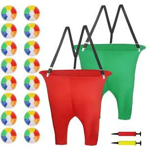 2 Pcs Granny Pants Yard Game with Suspenders, 16 Bouncy Balls & 2 Pumps - Hilarious Outdoor Party Game for Adults, Kids, Family Reunions & Field Days 2 Pcs Granny Pants Yard Game with Suspenders, 16 Bouncy Balls & 2 Pumps - Hilarious Outdoor Party Game for Adults, Kids, Family Reunions & Field Days