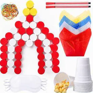 60 Pack Carnival Party Game Punch Game Set DIY Prize Punch Boxes Includes Plastic Cups Tissue Paper Rubber Bands Blindfolds and Red Pens for Carnival Circus Activities Party Favors Supplies 60 Pack Carnival Party Game Punch Game Set DIY Prize Punch Boxes Includes Plastic Cups Tissue Paper Rubber Bands Blindfolds and Red Pens for Carnival Circus Activities Party Favors Supplies
