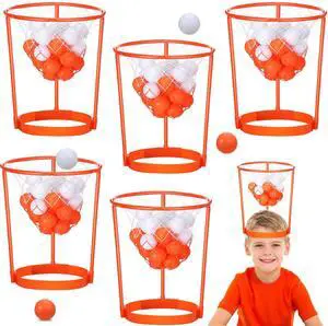 Head Hoop Basketball Party Game Set for Kid Adult Carnival Game Portable Adjustable Basket Net Headband with Balls for Birthday Carnival Office Indoor Outdoor Activity Fun Gift Back to School(66 Pcs) Head Hoop Basketball Party Game Set for Kid Adult Carnival Game Portable Adjustable Basket Net Headband with Balls for Birthday Carnival Office Indoor Outdoor Activity Fun Gift Back to School(66 Pcs)