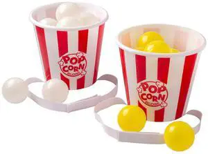 Popcorn Bucket Ball Toss Game - 14 Total Pieces - Party Games for Kids Popcorn Bucket Ball Toss Game - 14 Total Pieces - Party Games for Kids