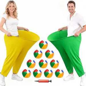 2 Pcs/4 Pcs Granny Pants Yard Game, Granny Pants Outdoor Game with Bouncy Ball and Air Pump, Team Relay Family Reunion Party Field Game Sets 2 Pcs/4 Pcs Granny Pants Yard Game, Granny Pants Outdoor Game with Bouncy Ball and Air Pump, Team Relay Family Reunion Party Field Game Sets
