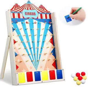 Disk Drop Game with 10 Disks Fun Carnival Game Circus Theme Party Games Wood Family Board Games for Carnival Party Decorations Birthday Supplies Activities 15.7 x 10 Inch(Classic Circus) Disk Drop Game with 10 Disks Fun Carnival Game Circus Theme Party Games Wood Family Board Games for Carnival Party Decorations Birthday Supplies Activities 15.7 x 10 Inch(Classic Circus)