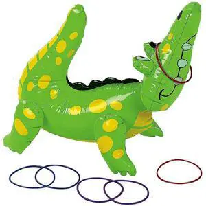 Inflatable Alligator Ring Toss Game (Includes 6 Rings) Party Games and Activities for Kids Inflatable Alligator Ring Toss Game (Includes 6 Rings) Party Games and Activities for Kids