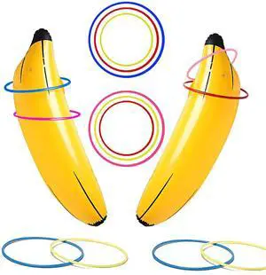 Inflatable Banana Ring Toss Game - Fun Bachelorette Party Decorations, Bachelorette Party Games & Favors, Bridal Shower Engagement Party Activities, Summer Pool Toys for Adults Inflatable Banana Ring Toss Game - Fun Bachelorette Party Decorations, Bachelorette Party Games & Favors, Bridal Shower Engagement Party Activities, Summer Pool Toys for Adults