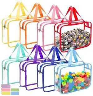 8 Packs 8 Colors Large Toy Storage Bags with Zipper and Labels, Clear PVC Waterproof Toy Organizers Bags for Board Games, Puzzles Pieces, Building Blocks, Handmade Accessories, Kid Books 8 Packs 8 Colors Large Toy Storage Bags with Zipper and Labels, Clear PVC Waterproof Toy Organizers Bags for Board Games, Puzzles Pieces, Building Blocks, Handmade Accessories, Kid Books
