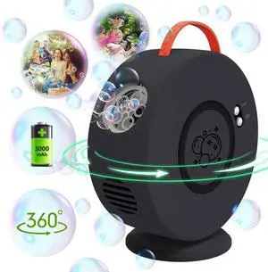Bubble Machine for Kids and Toddlers, 360° Bubble Blower for Outdoor Play Bubble Machine for Kids and Toddlers, 360° Bubble Blower for Outdoor Play