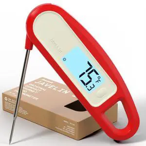 PT12B Javelin 2 Ultra Fast Digital Instant Read Meat Thermometer for Grill and Cooking, 3" Probe, Compact Foldable Design, 1.5" Backlight Display, Water Resistant-Chipotle PT12B Javelin 2 Ultra Fast Digital Instant Read Meat Thermometer for Grill and Cooking, 3" Probe, Compact Foldable Design, 1.5" Backlight Display, Water Resistant-Chipotle